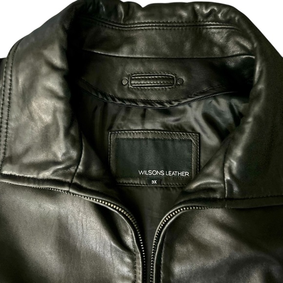 Wilsons Leather Jacket Mens 3XL Black Buttery Soft Genuine Leather PLEASE READ - Picture 3 of 11